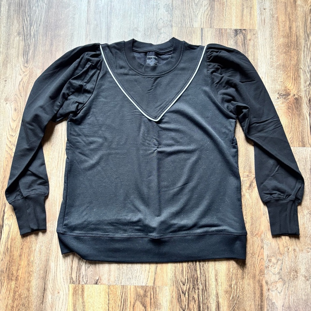 French Terry Contrast Puff Sleeve Pullover - Summersalt